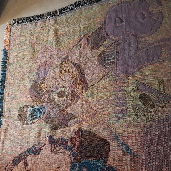Nhlpa Sidney Crosby Pittsburgh Penguins Throw Tapestry Blanket Black Gold Trim - Picture 9 of 11